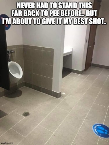 Urinal Pee Game, Distance Shot - Imgflip