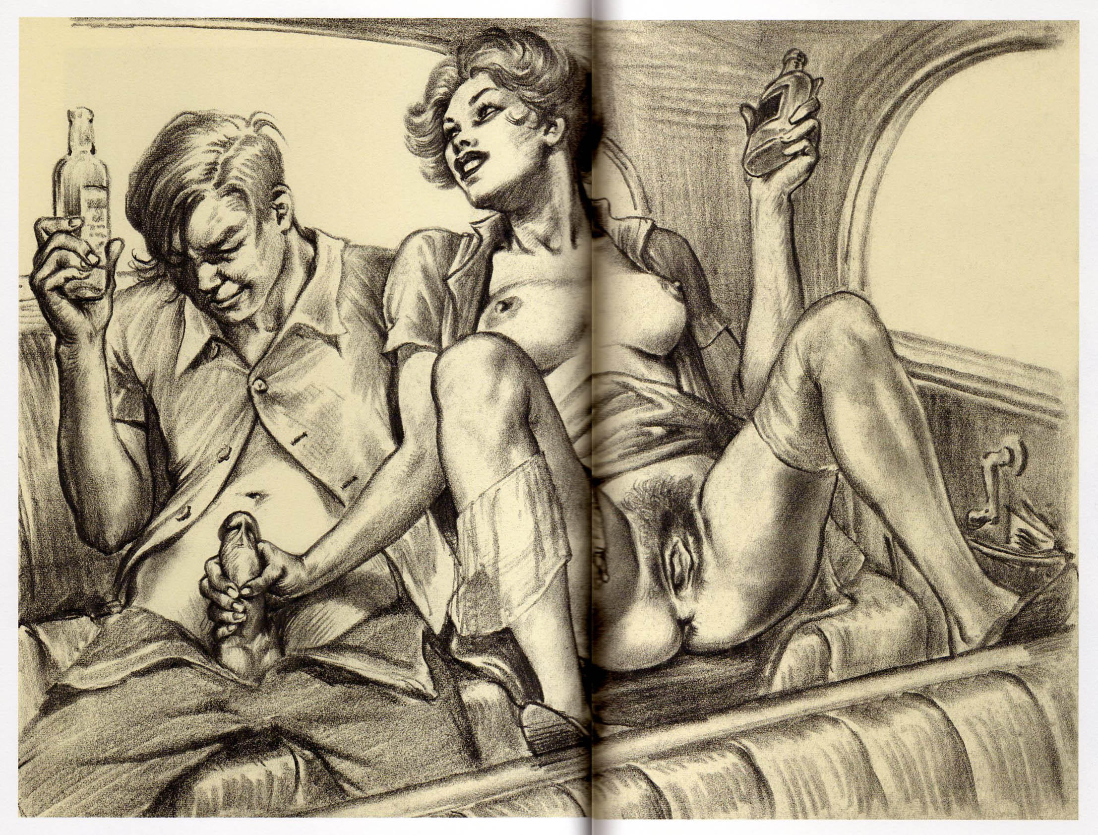 Vintage erotic art - no pee.